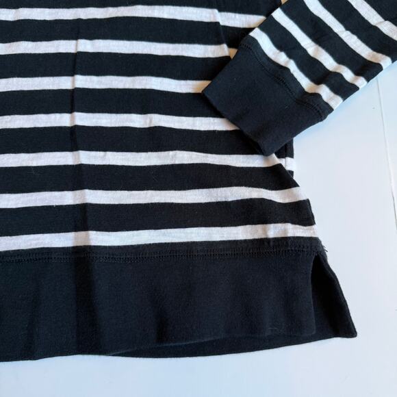 Primary Navy White Striped Long Sleeve Top Youth 8-9 - Picture 3 of 7